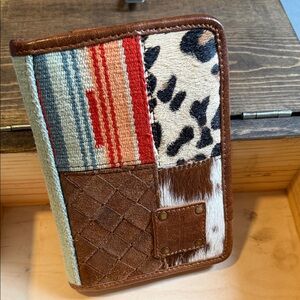 STS Patchwork Leather and Fabric Magnetic wallet